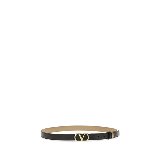 Valentino Garavani Black Calf Leather Bos Taurus Regular Belt