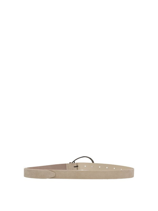 Brunello Cucinelli Beige Leather Regular Belt