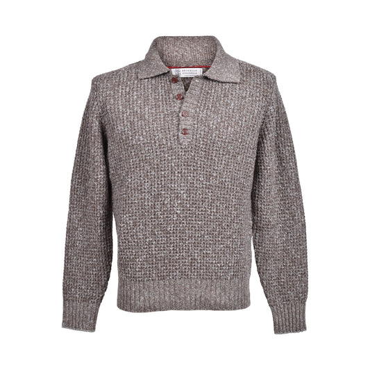 Brunello Cucinelli Brown Elastane Sweatshirt