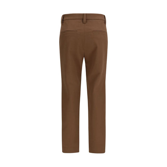Brunello Cucinelli Brown Elastane Casual Pants