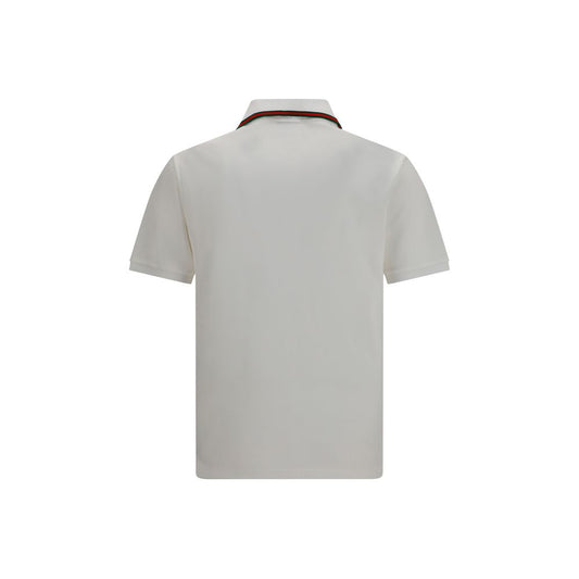 Gucci White Cotton Polo Shirt