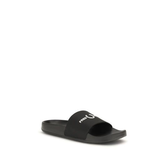 Fred Perry Black Rubber Sandals