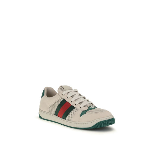 Gucci Beige Fabric Low Top Sneakers