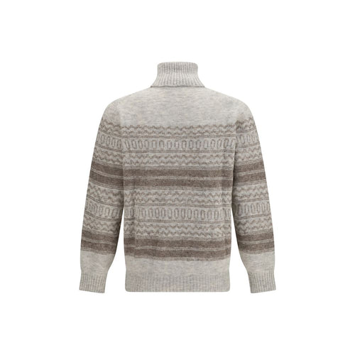 Brunello Cucinelli Gray Alpaca Vicugna Pacos Turtleneck