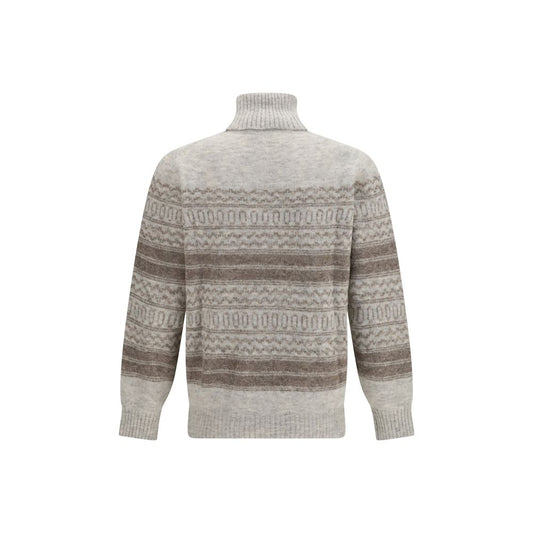 Brunello Cucinelli Gray Alpaca Vicugna Pacos Turtleneck