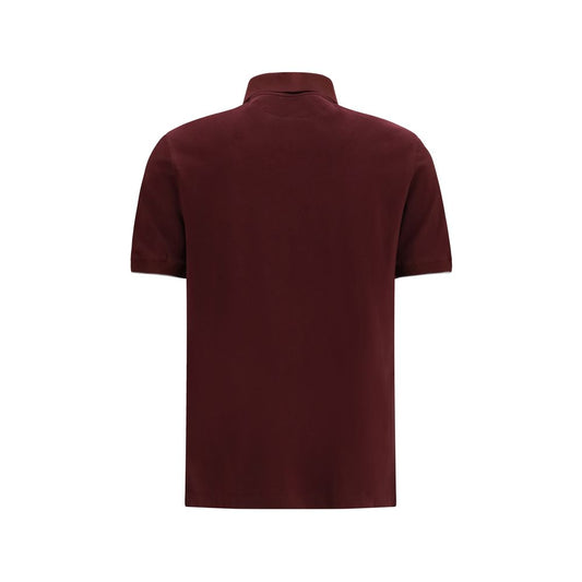 Brunello Cucinelli Bordeaux Cotton Polo Shirt