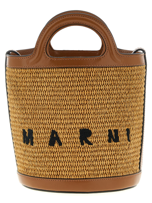 Marni Brown Cotton Handbag