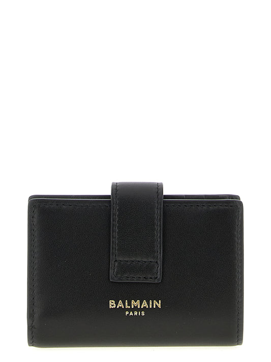 Balmain Black Lamb Leather Cardholder