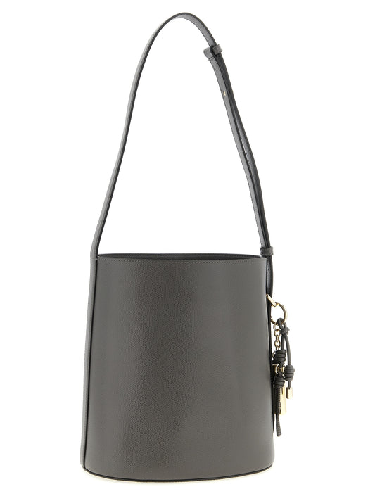 Furla Gray Calfskin Shoulder Bag