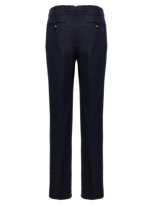 Brunello Cucinelli Blue Cotton Casual Pants