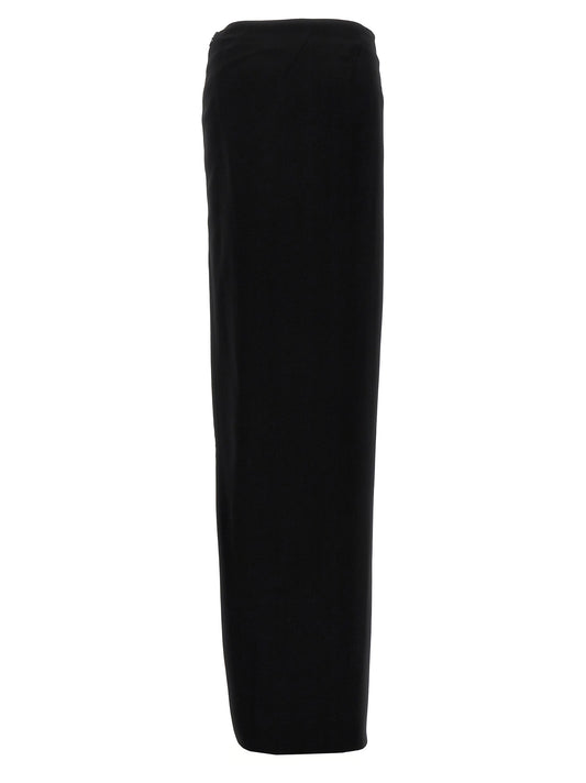 Ann Demeulemeester Black Lamb Leather Mini Skirt