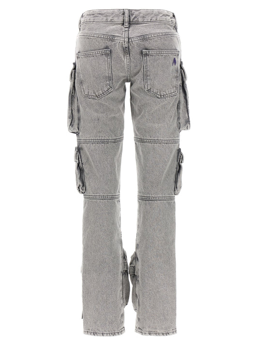 The Attico Gray Cotton Cargo Pants