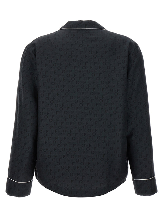 Off-White Black Silk Blouse