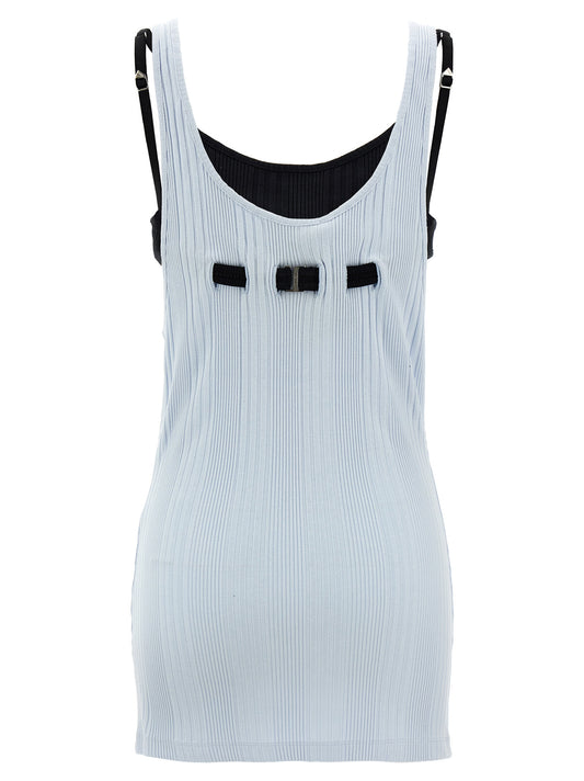 The Attico Blue Cotton Tank Tops
