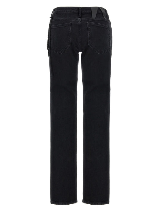 Darkpark Black Cotton Straight-Leg Jeans