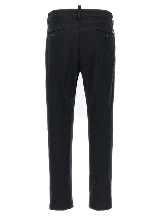 Dsquared² Black Cotton Chino Pants