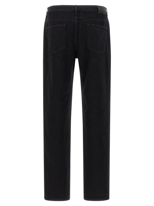 Saint Laurent Black Cotton Straight-Leg Jeans