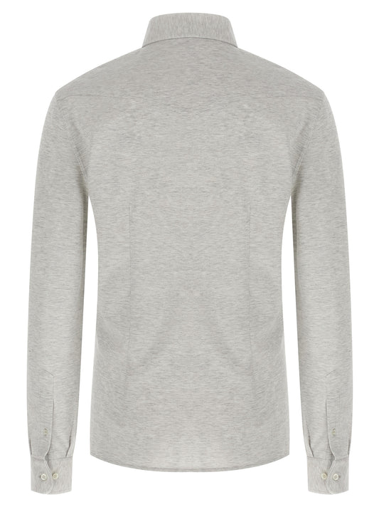 Brunello Cucinelli Gray Cotton Blouse