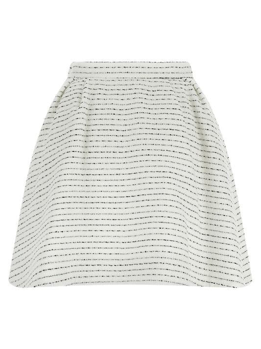 Alessandra Rich White Polyamide Long Skirt