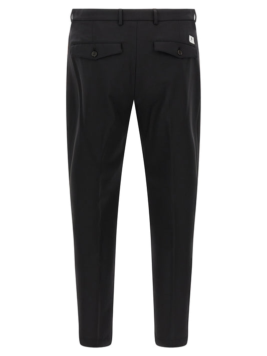 Department 5 Black Virgin Wool Cropped Pants