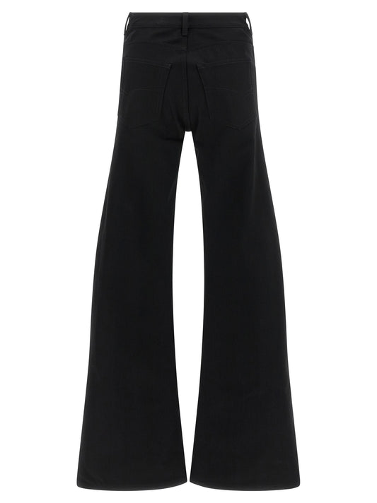 Balenciaga Black Cotton Flared Jeans