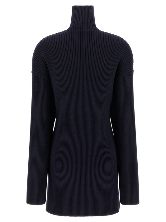 Balenciaga Blue Wool Short Dress