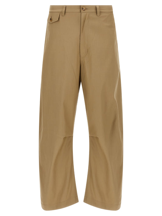 Comme Des Garçons Beige Cotton Casual Pants