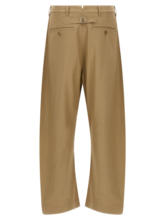 Comme Des Garçons Beige Cotton Casual Pants