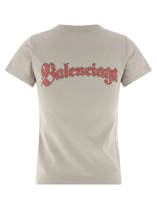 Balenciaga Gray Cotton T-Shirt