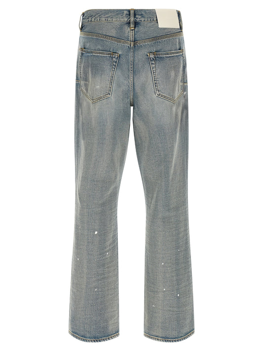 PURPLE Blue Cotton Straight-Leg Jeans