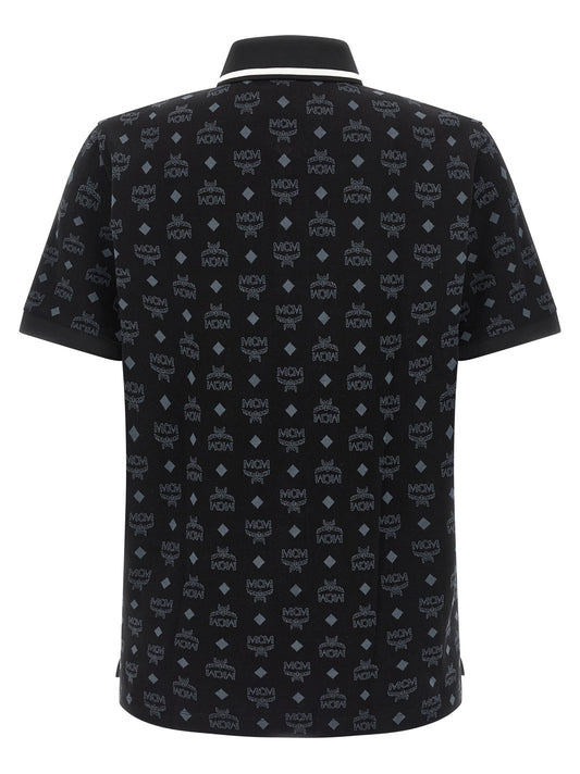 MCM Black Cotton Polo Shirt