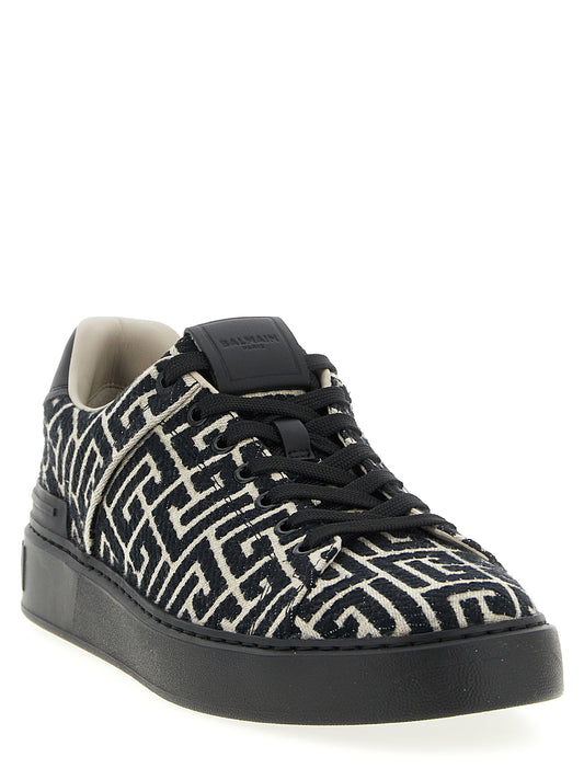 Balmain Black Cotton Sneakers