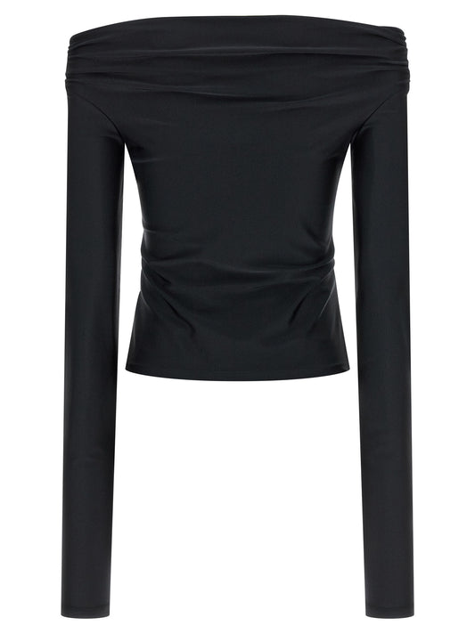 The Andamane Black Polyamide Tank Tops