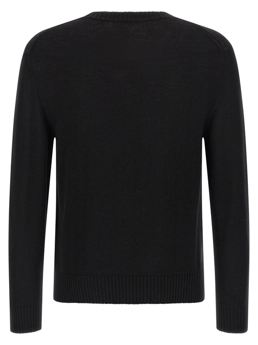 Jil Sander Black Virgin Wool Cardigan