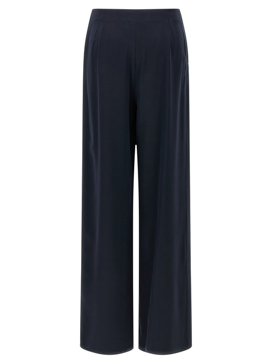 Max Mara Blue Silk Casual Pants