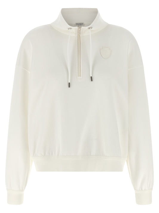 Brunello Cucinelli White Cotton Sweatshirt