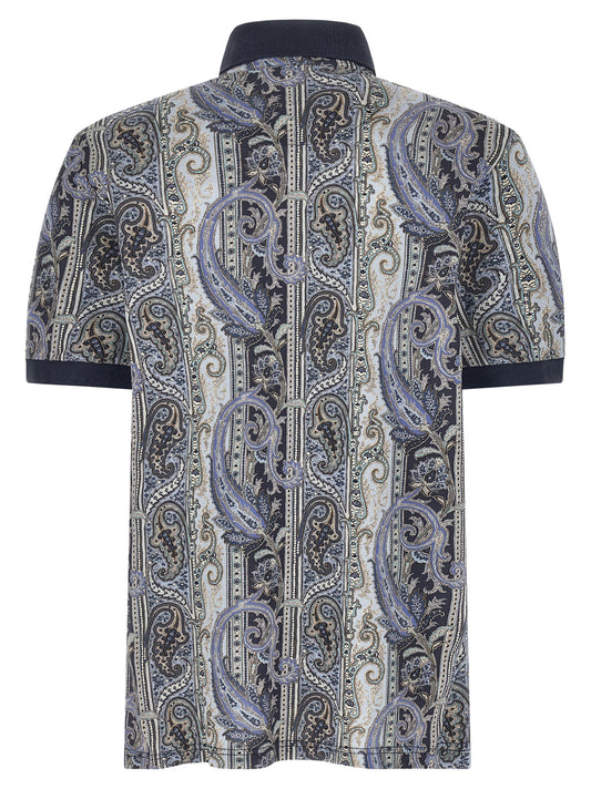 Etro Blue Cotton Polo Shirt