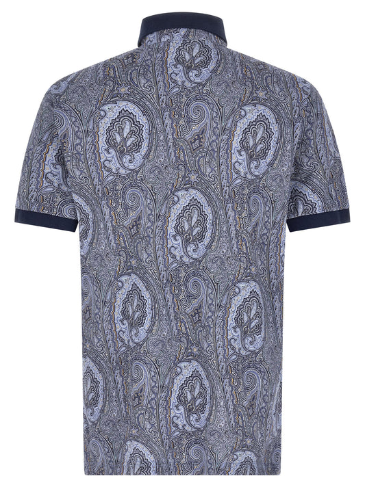 Etro Blue Cotton Polo Shirt