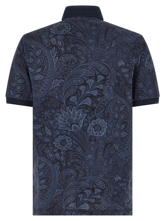 Etro Blue Cotton Polo Shirt