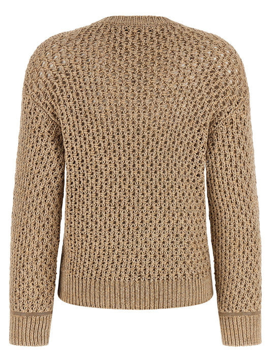 Fabiana Filippi Brown Cotton Cardigan