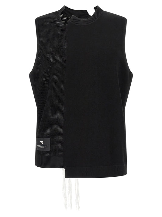 Y-3 Black Rayon Sleeveless Jacket