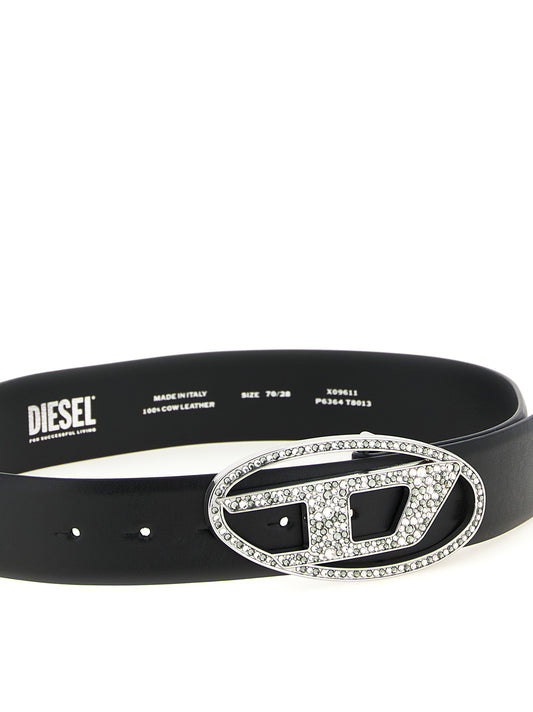 Diesel Black Leather Regular Belt