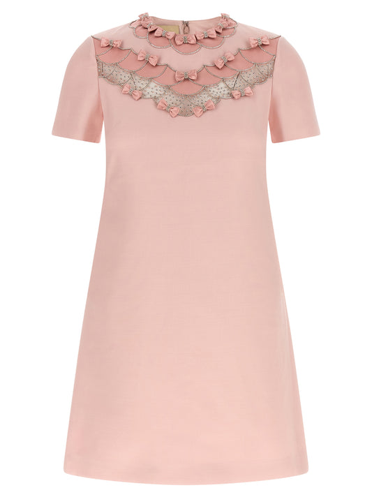 Valentino Garavani Multicolor Virgin Wool Short Dress