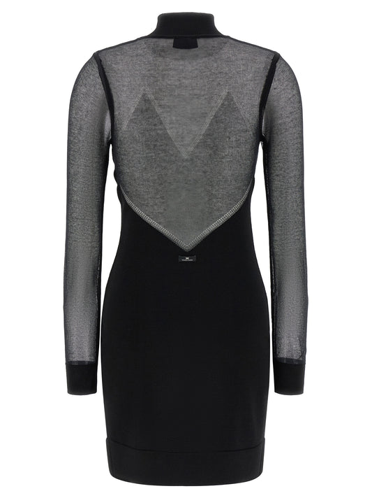 Elisabetta Franchi Black Viscose Short Dress