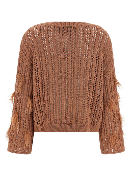 Twinset Brown Cotton Cardigan