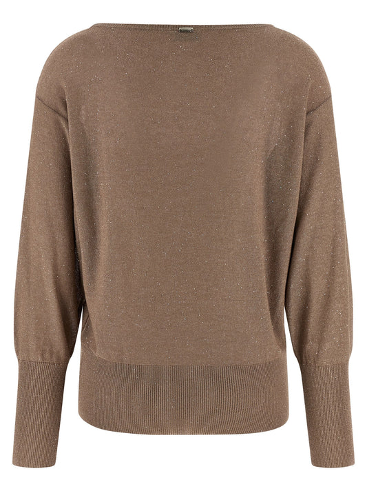 Herno Brown Viscose Cardigan