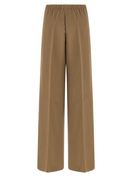 Herno Brown Viscose Casual Pants