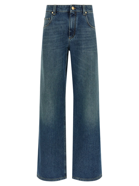 Brunello Cucinelli Blue Cotton Jeans Denim