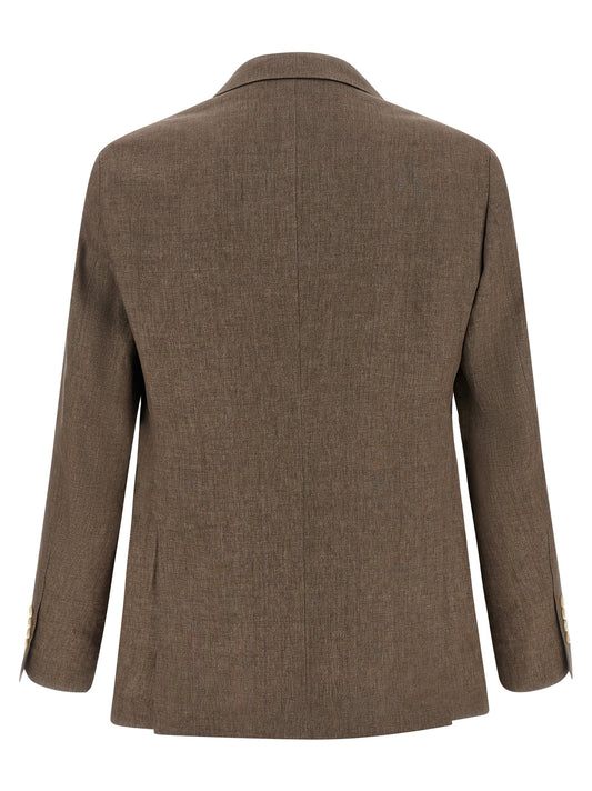 Brunello Cucinelli Brown Linen Blazer