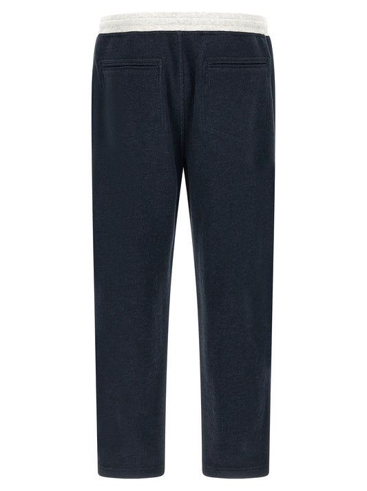 Brunello Cucinelli Blue Cotton Joggers (Workout Pants)
